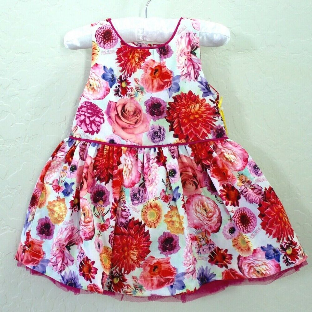 Florabelle Floral Sleeveless Ruffle Dress Size 12 Months